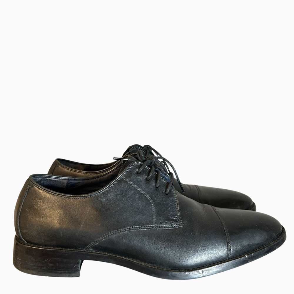 Cole Haan Grand.OS Mens Black Leather Cap Toe Oxford Dress Shoes Size 9 M